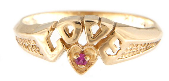 Love Women's Fashion Ring 14kt Yellow Gold
