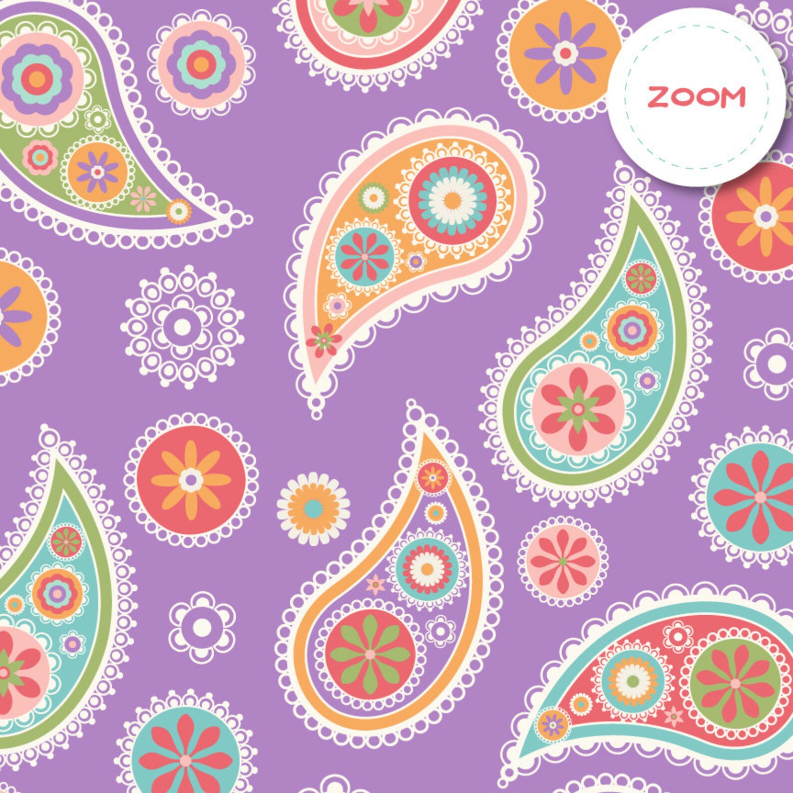 Paisley Digital Paper Set 12 Paisley Backgrounds in Colorful Etsy