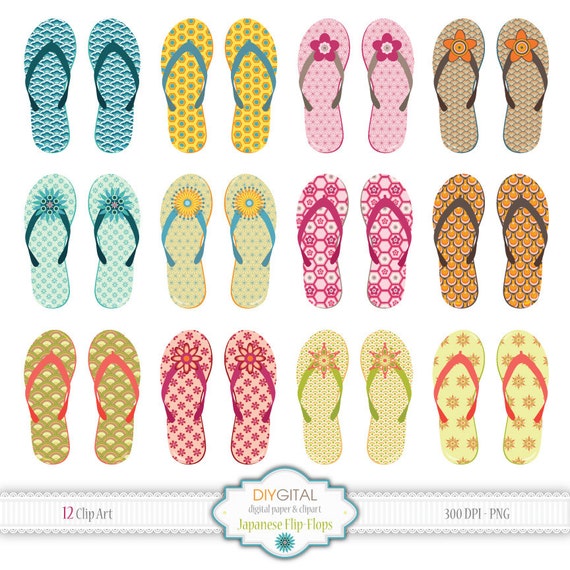 patterned flip flops