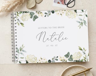 Botanical Letters to the Bride Book, A4 Scrapbook Album, Hen Party Guestbook