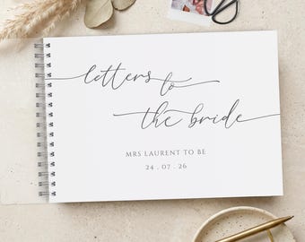 Letters to the Bride Book, A4 Scrapbook Album, Personalised Handmade Hen Party Guestbook