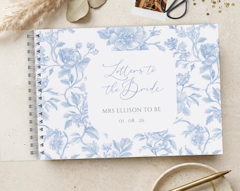 Letters to the Bride Book, A4 Scrapbook Album, Hen Party Guestbook, Something Blue