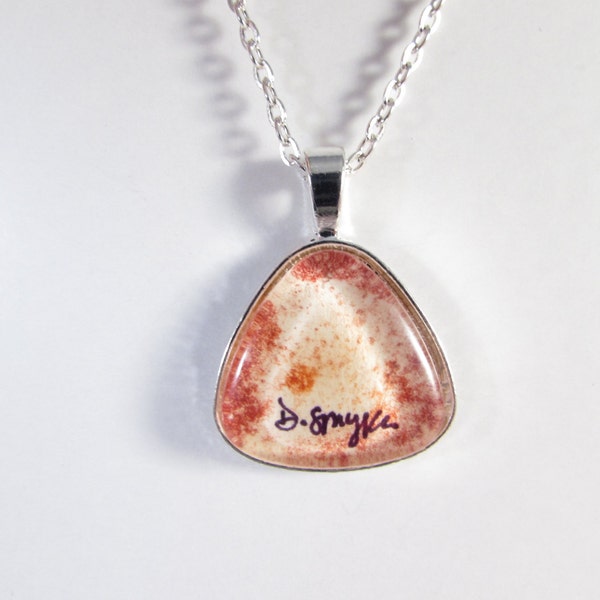 Signature Series Pendant Glass Pendant Necklace Lithography Print Handmade