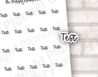 Test Script Sticker, Test Sticker for Planning, Homeschool Sticker, Homeschooling, Planner Sticker, Teacher Sticker - HS10