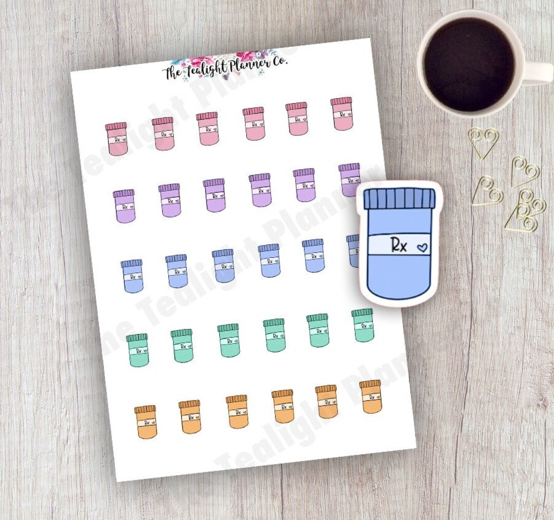 Medicine Planner Sticker, Medication Sticker, Prescription Sticker ...