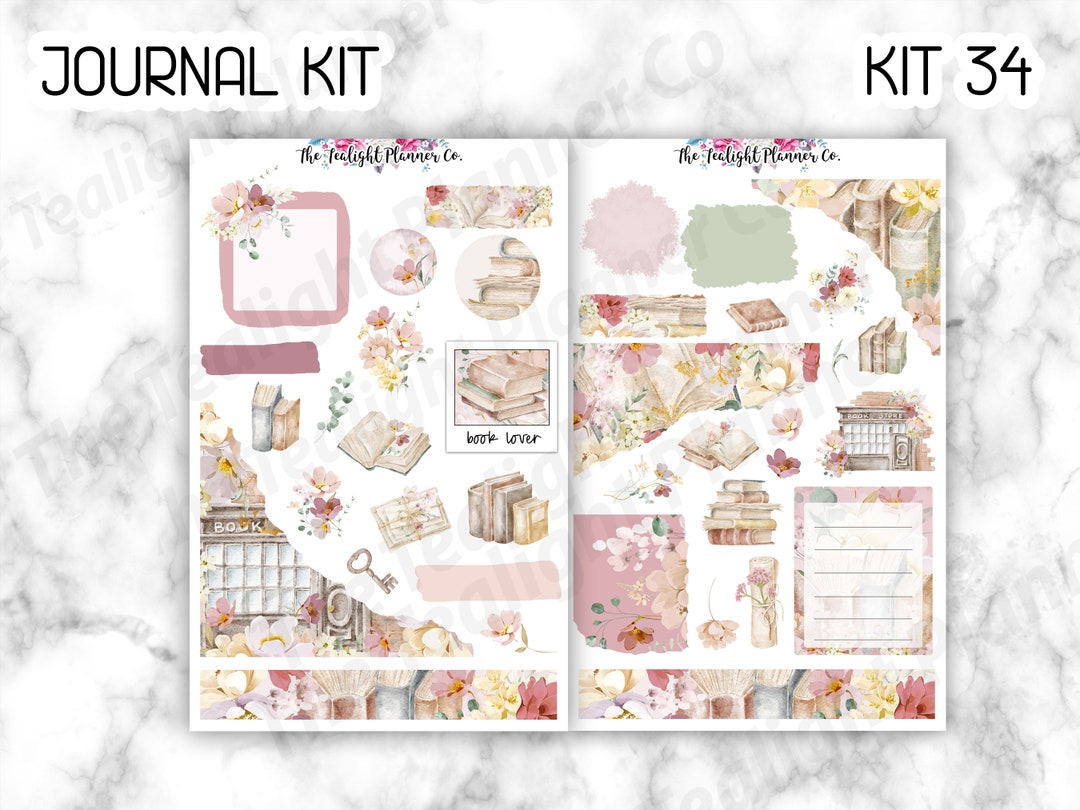Book Lover Journal Sticker Kit, Book Journal Stickers, Reading Stickers
