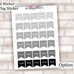 Test Banner Sticker, Homeschool Planner Sticker, Homeschool Sticker ...