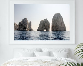 Nautisch Italië decor, grootformaat muurkunst print, Italië fotografie, fine art print, reisdecor, Amalfikust, Italië