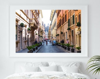 Architecture Photography, Large Wall Art Print, Italy Photography, Fine Art Print, Rome Art Print, Piazza di Spagna, Rome Street Photography