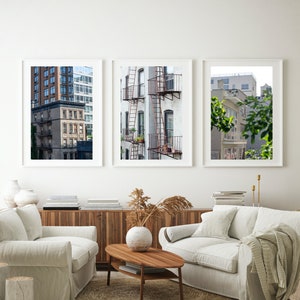 New York City Architecture Street Photography, Large Format Photo Prints, Print Set of 3, Photo Print Set, NYC Highline, Manhattan