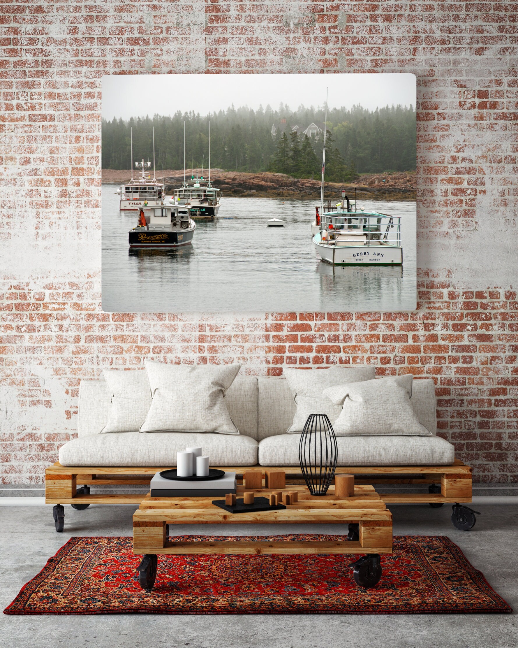 Nautical Decor, Large Wall Art Print, Nature Photography, Fine Art Print, Boat Harbor, Maine