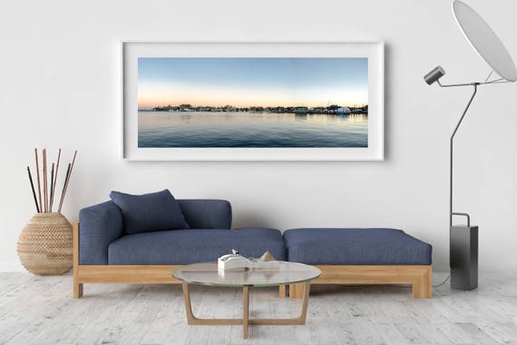 Annapolis Harbor Fine Art Print Panoramic Coastal Photography Boat ...