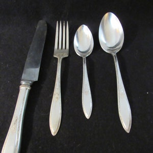 4 Piece Place Setting, Lady Washington Silverplate 1925, Yourex Silver Seal by Associated Silver, (5 Available)  (2305)