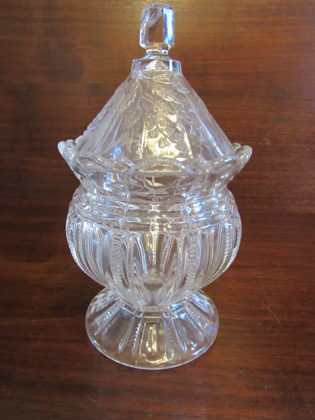 Crystal Compote Candy Dish With Domed Lid Wedding Box Etsy