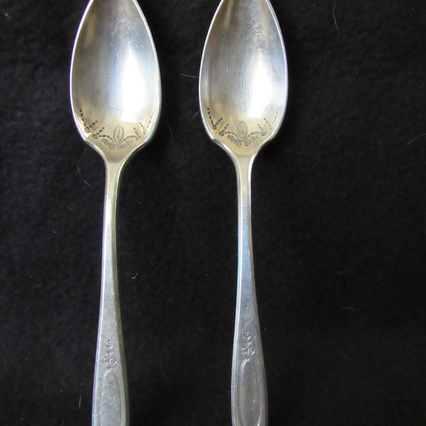 Fruit Orange Spoons, Adam Silverplate 1917, Community Plate by Oneida Silver, Silverware, Flatware, set of 2.         (3471)