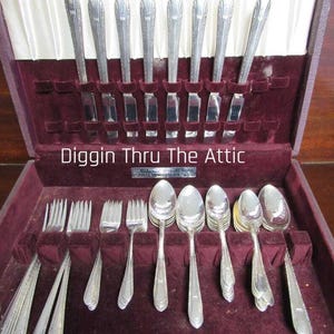 Regent Silverplate 1939, Wm Rogers by International Silver, Flatware, Silverware, Service for 8, 51 Pieces.     (3845)