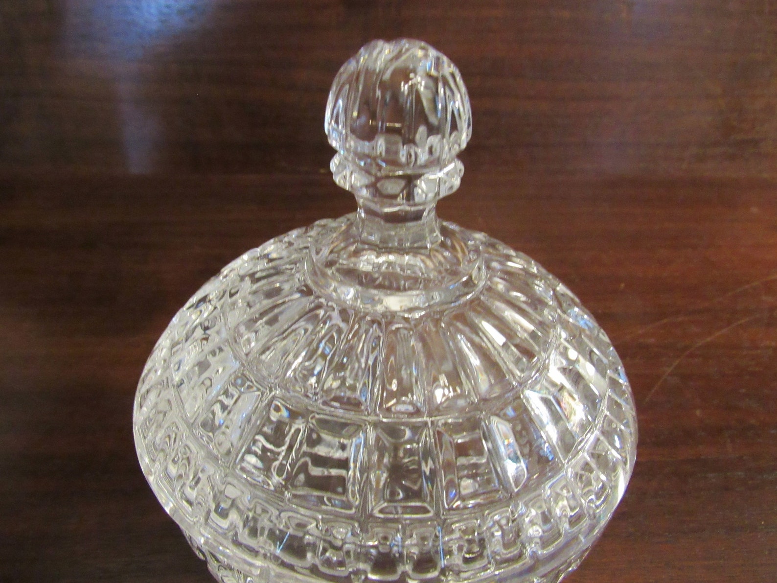 Round Candy Dish Lead Crystal Dish With Lid Jewelry Box Etsy