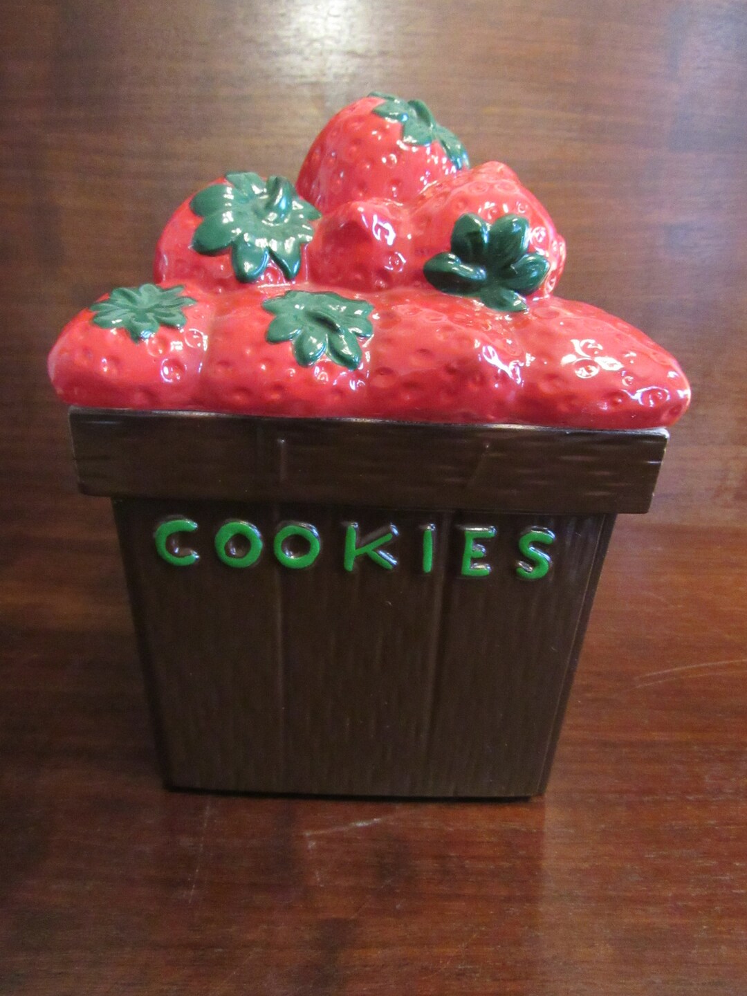 Strawberry Cookie Jar Pint of Strawberries Cookie Jar Etsy