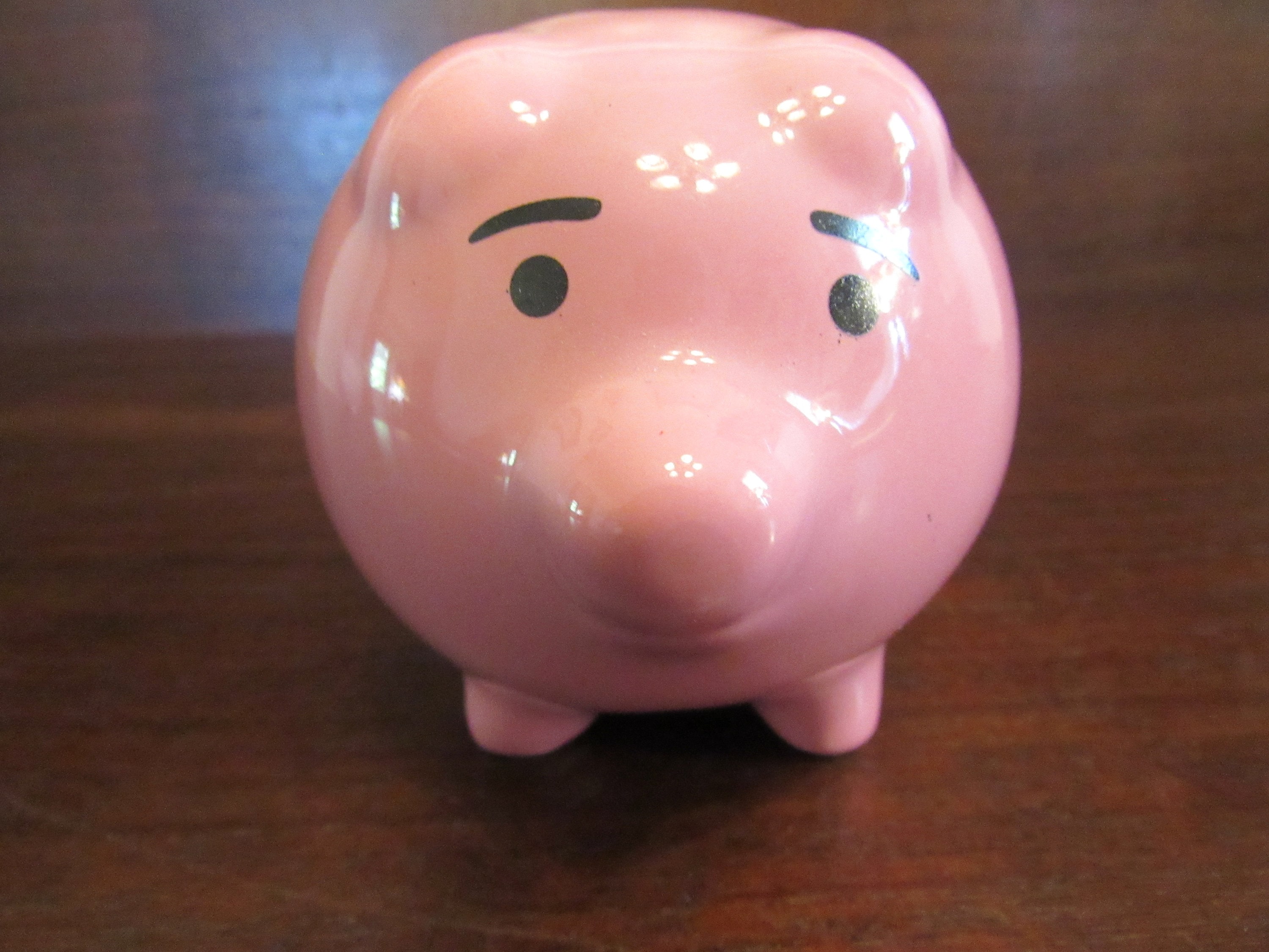 陶器製ピンクの豚、貯金箱、中国製。(3784) - Etsy 日本