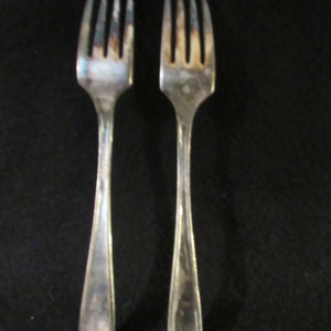 Dinner Forks,  Adam Silverplate 1917, Community Plate by Oneida Silver, Silverware, Flatware, set of 2.   (2787)