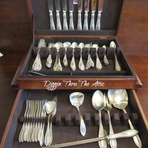 Gadroonette Sterling 1938, No Monograms, Sterling by Manchester, Silverware, Flatware, Service for 8, 108 Pieces.       (3544)
