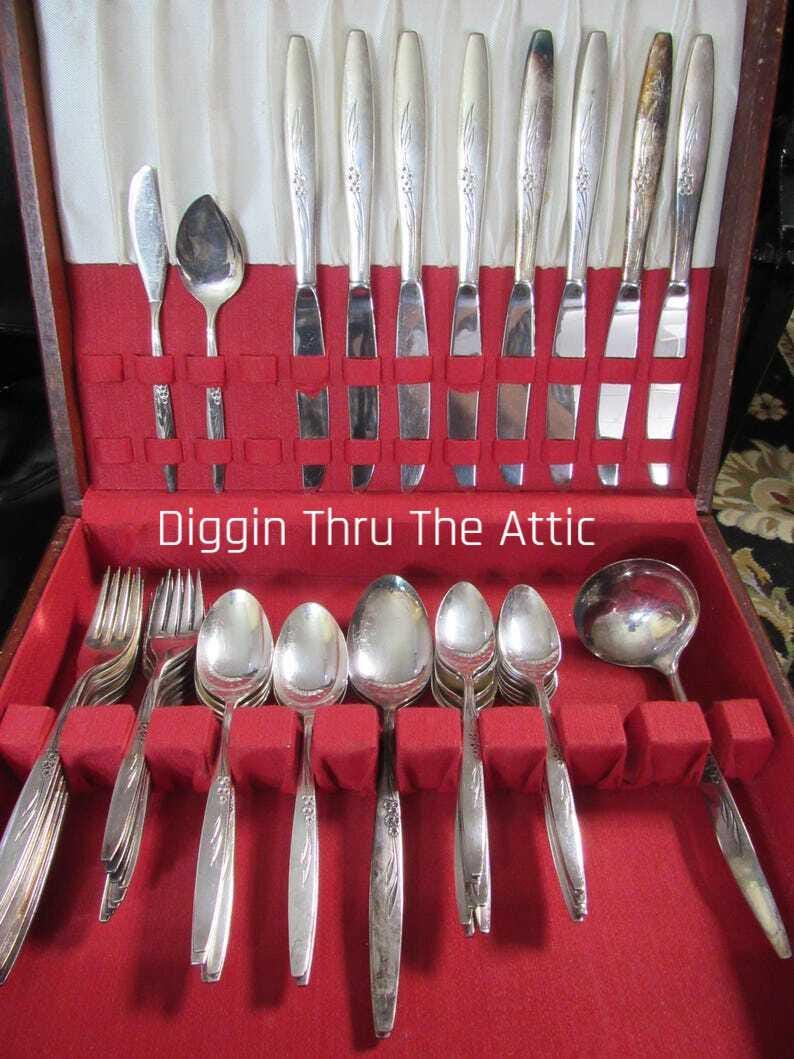 Enchantment-gentle Rose Silverplate 1960, Oneida Community