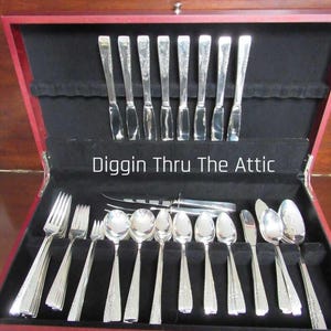 Proposal Silverplate 1954, 1881 Rogers by Oneida Silver, Silverware, Flatware, Service for 8,  79 pieces.   (3843)