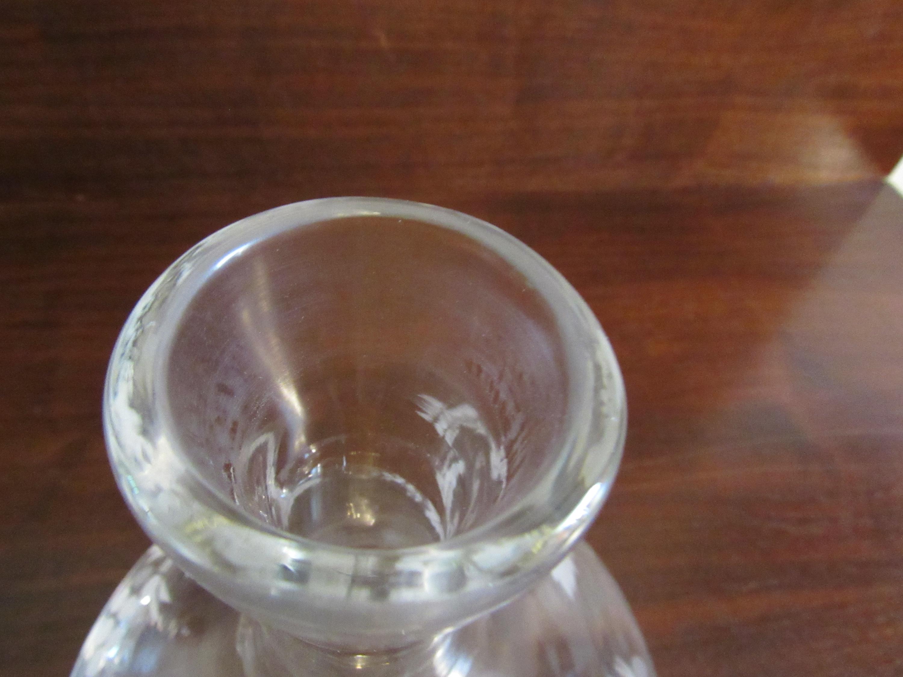 Rayware Glass Rayware Glass Decanter, Ships Decanter, Leaf Pattern, Made in Turkey ...