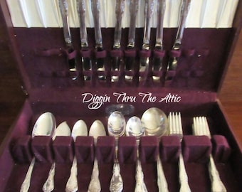Plateau Oneida Chippendale En Argent Avec 3 Doublures Cristal - Made In USA, Neuf
