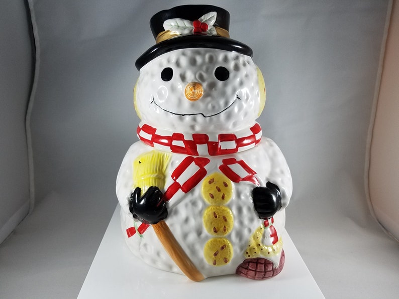 Snowman Cookie Jar 914 image 1