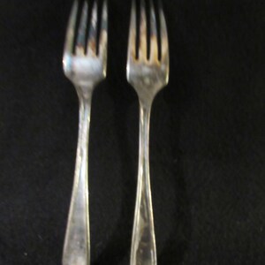 Dinner Forks,  Adam Silverplate 1917, Community Plate by Oneida Silver, Silverware, Flatware, set of 2.   (2787)