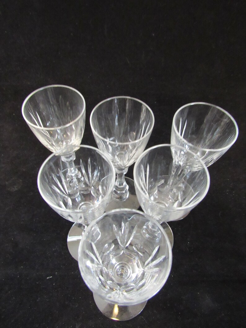 Crystal Tall Shot Glassesshot Glasses Set of 6 2110 Etsy