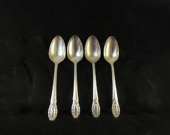 Cucharaditas, Southgate Silverplate 1937, Wallace Plate de Wallace Silver, Cubiertos, Cubiertos, Juego de 4. (2851)