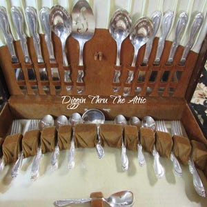 Celebration Silverplate 1959, Rogers and Bros by International Silver, Silverware, Flatware, Service for 8, 56 pieces.       (3049)