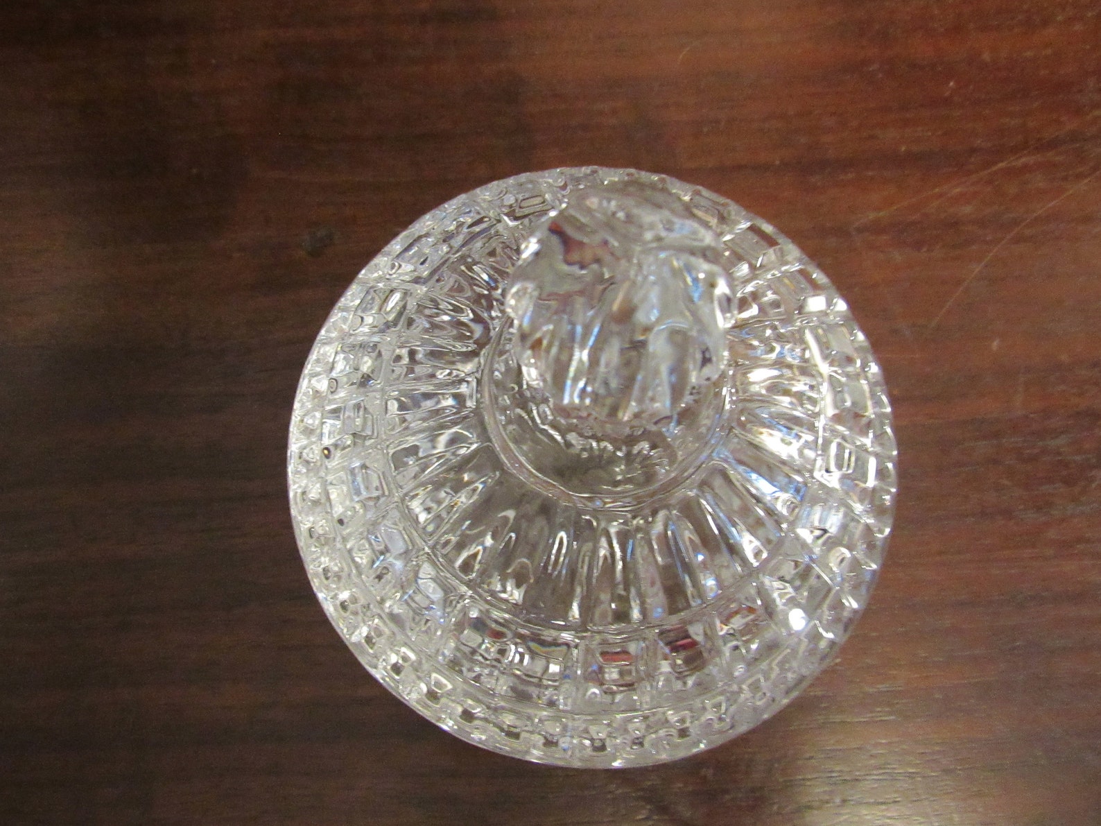 Round Candy Dish Lead Crystal Dish With Lid Jewelry Box Etsy