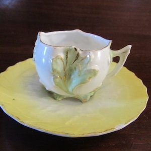 Demitasse Cup and Saucer, Tea Cup and Saucer, Gold trim.    (2605)