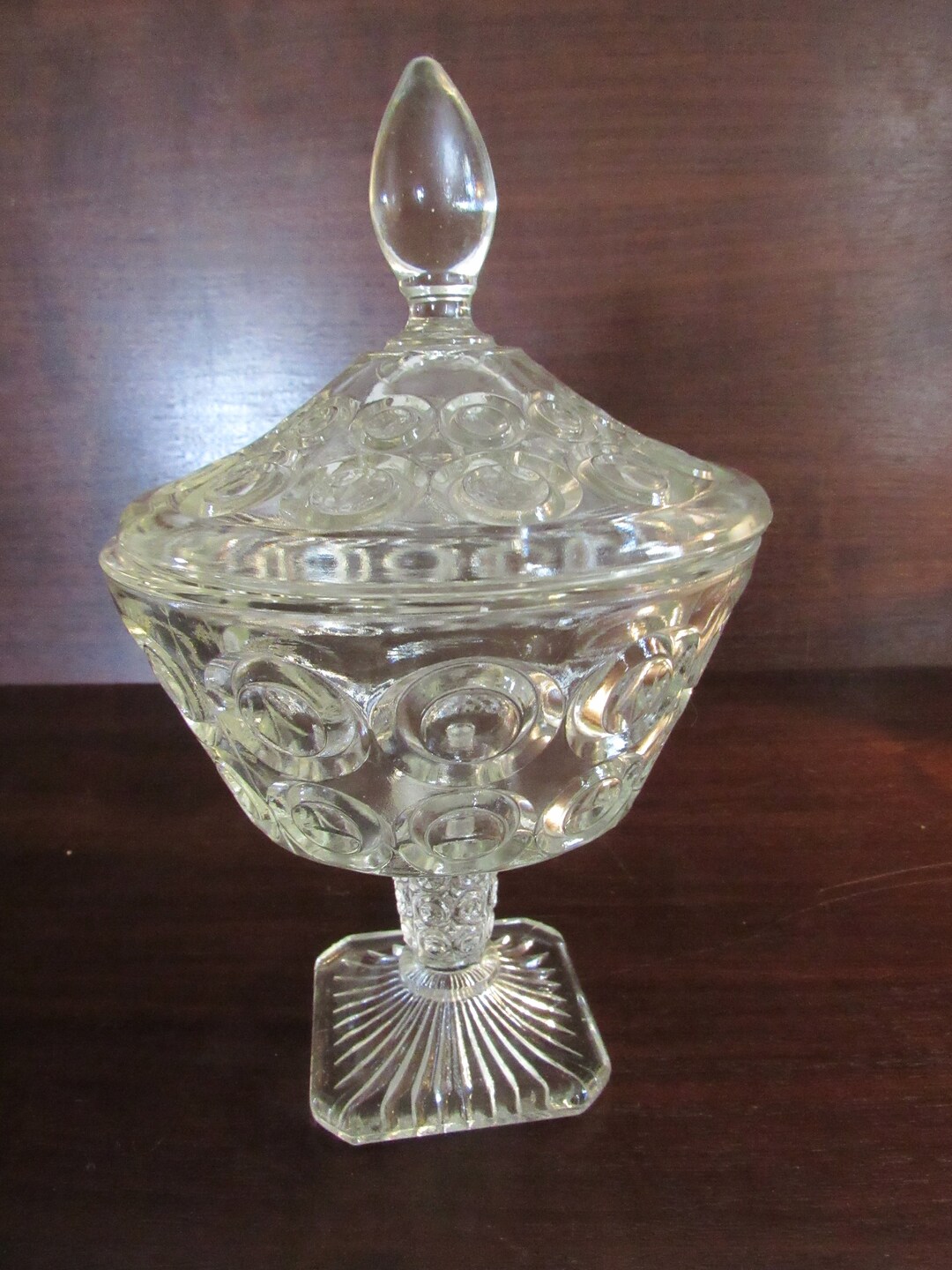Covered Compote Footed Candy Dish With Lid Unknown 11360 by Etsy