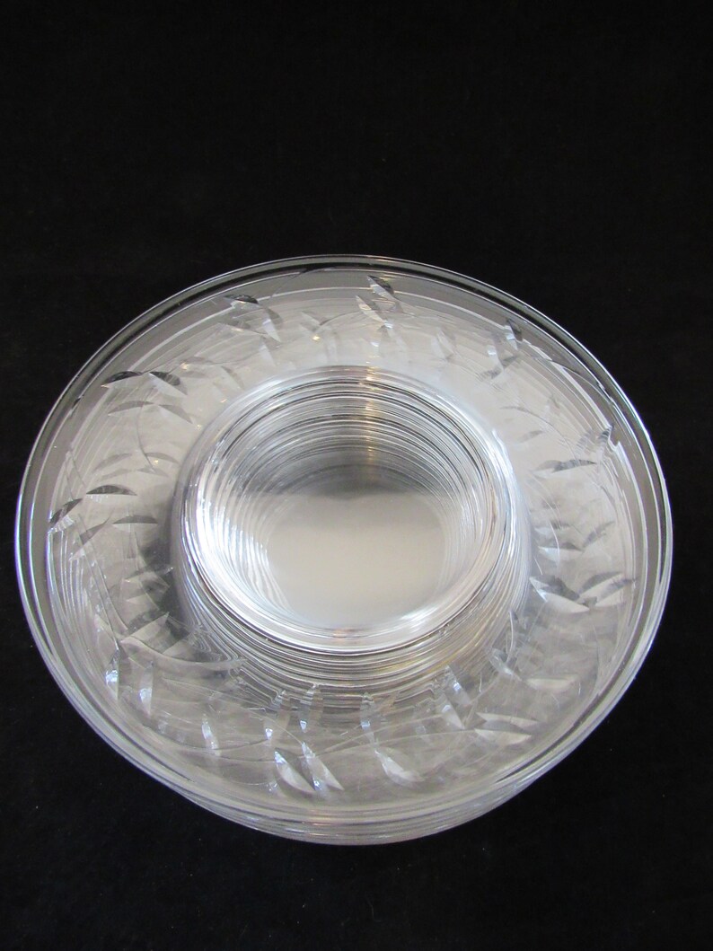 Etched Glass Luncheon Plates 8 1/8 Inches Diameter Set of Etsy