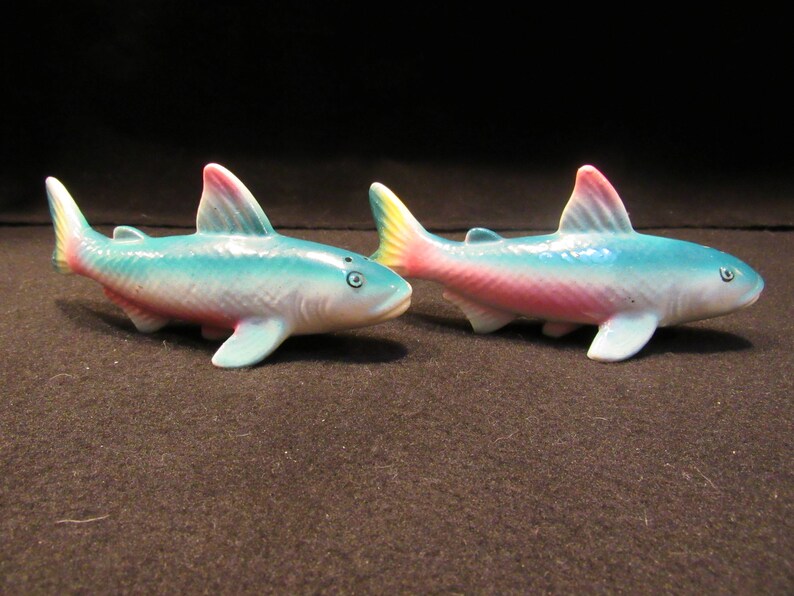 Rainbow Trout Fish Salt and Pepper Shakers Made in Japan 1581