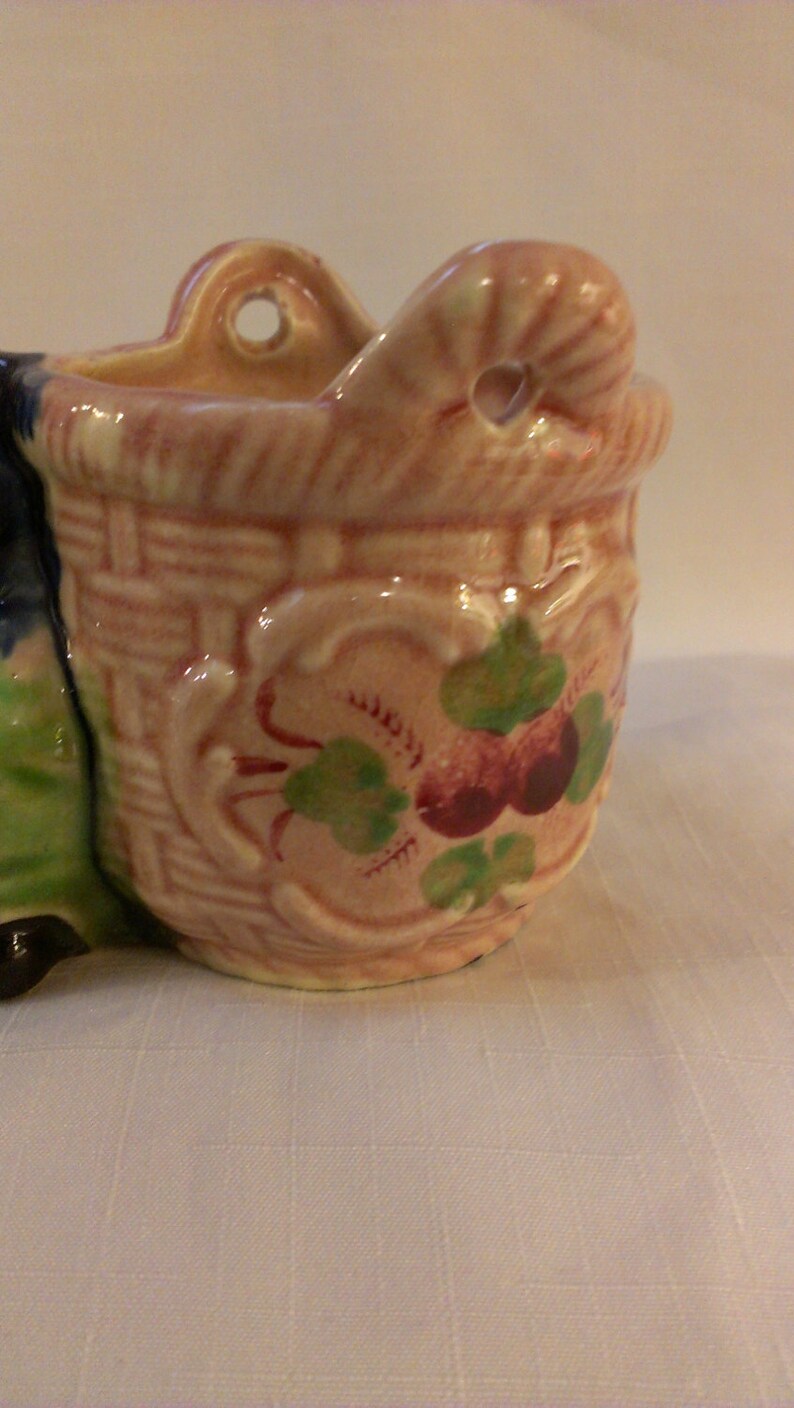 744 Vase Dutch Boy with Basket Planter