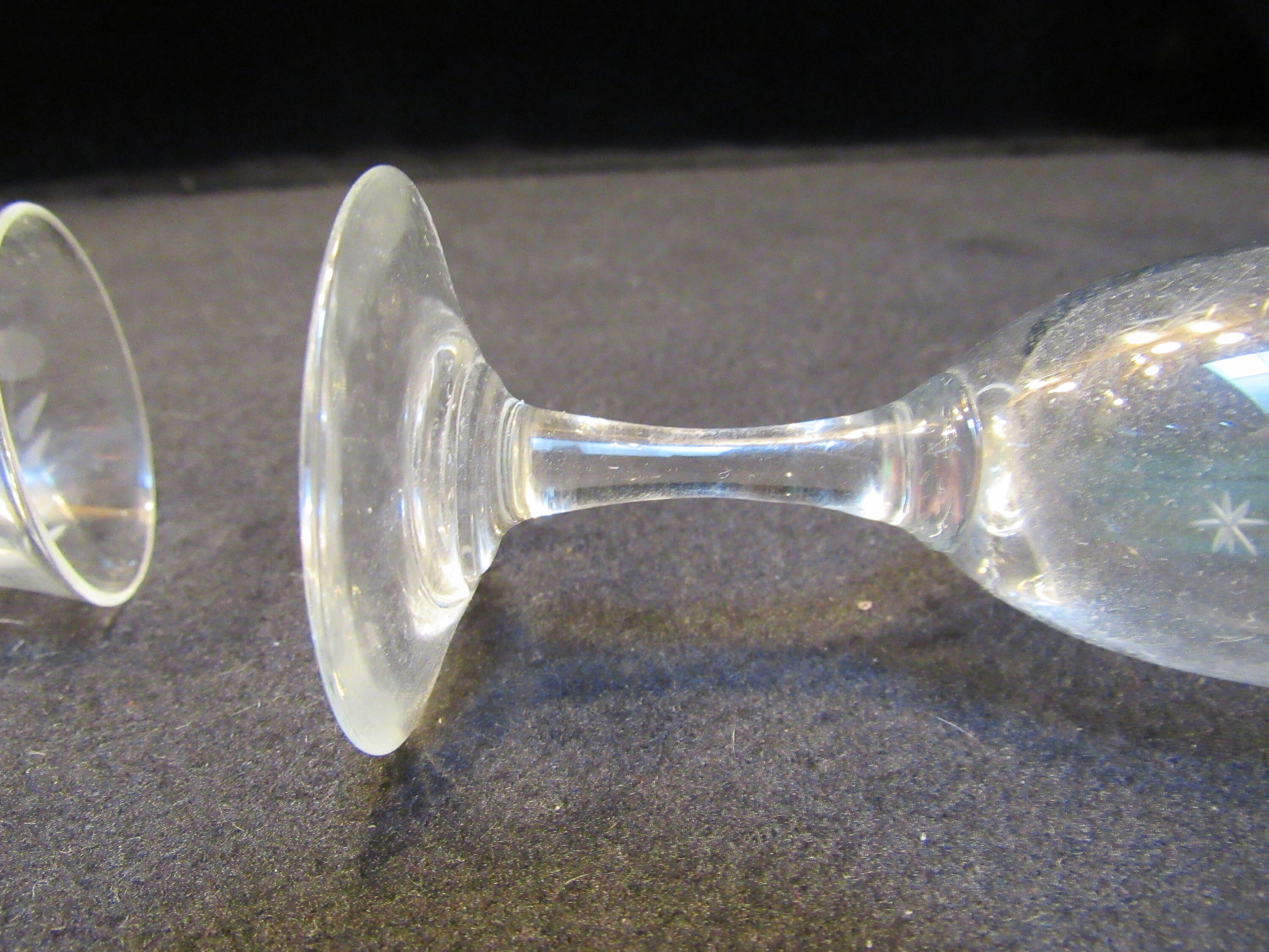 Tall Shot Glasses Stemmed Shot Glasses. Etched Crystal Tall Etsy