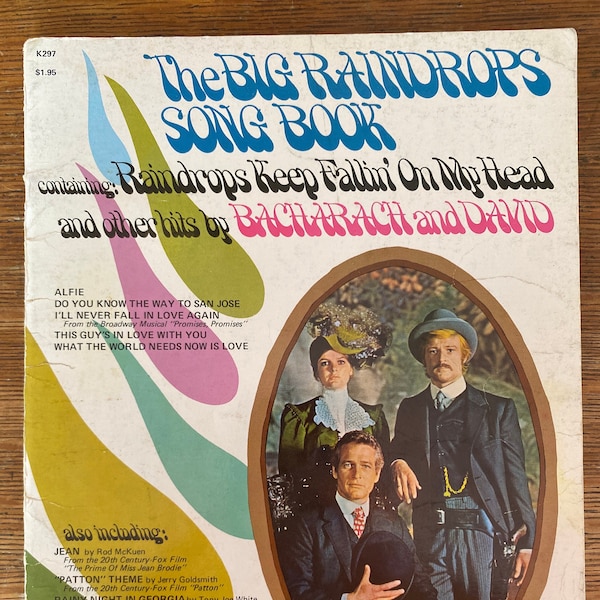 The Big Raindrops Song Book, 1970s, by Burt Bacharach and Hal David