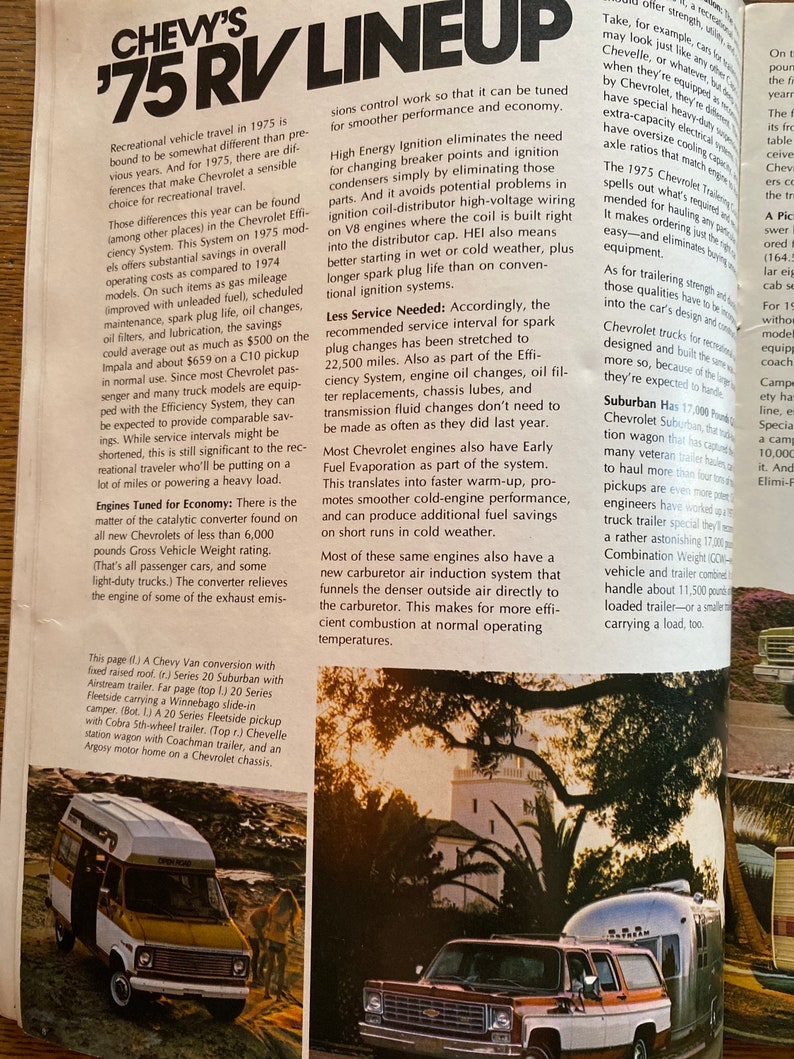 Chevy Camper Magazine, Winter 1975 - Etsy