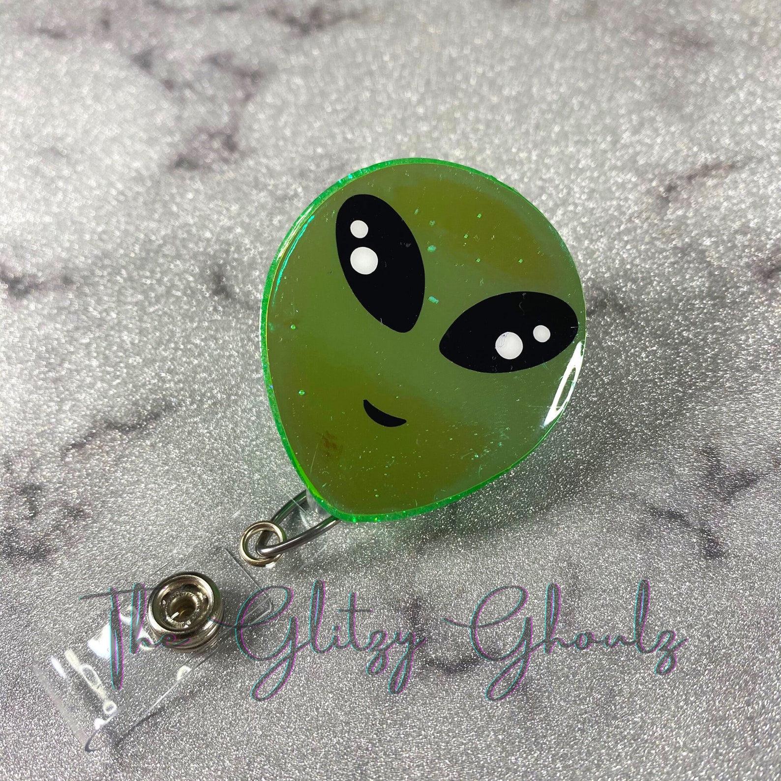 Alien Badge Reel Alligator Clip Retractable Badge Reel | Etsy