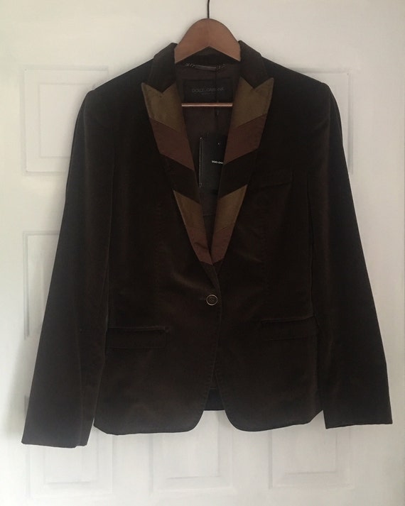 dolce and gabbana patchwork blazer