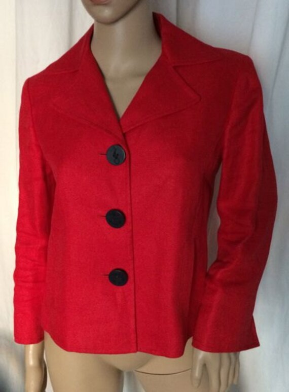 ralph lauren women's red blazer