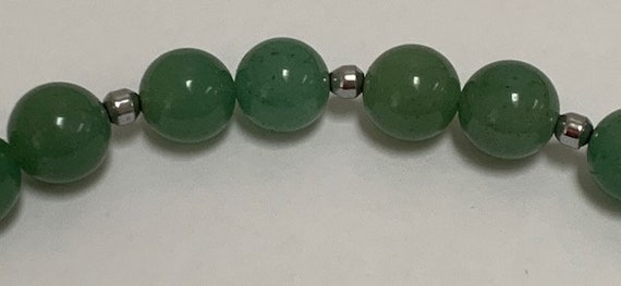 Chinese Vintage Oriental Style Necklace Jade Gree… - image 8