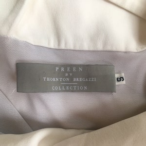 Preen by Thornton Bregazzi Collection Ivory Textured  Barbican Dress Size S