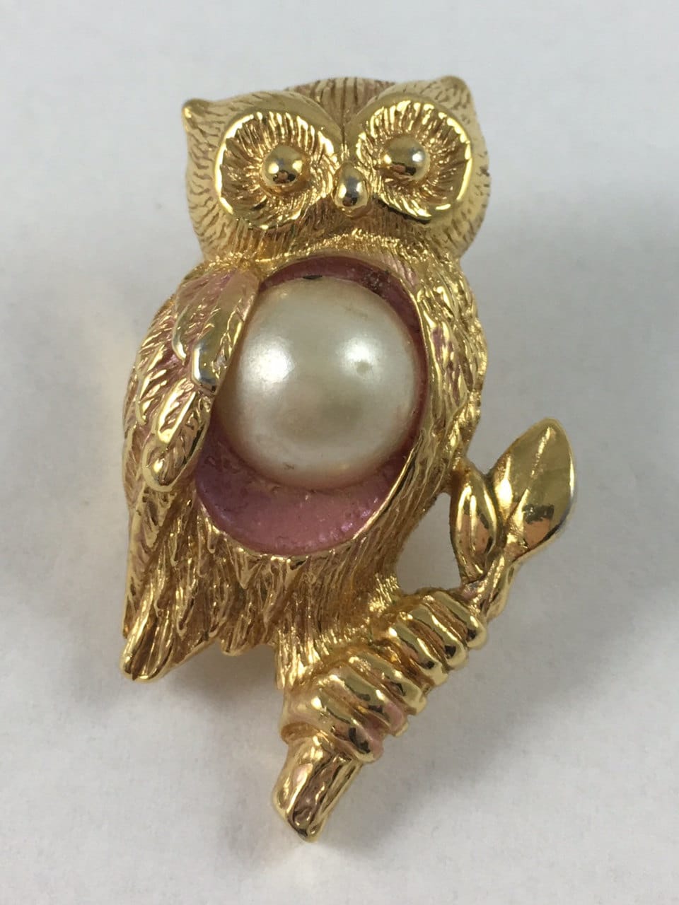 Vintage Avon Owl Fall Nature Brooch