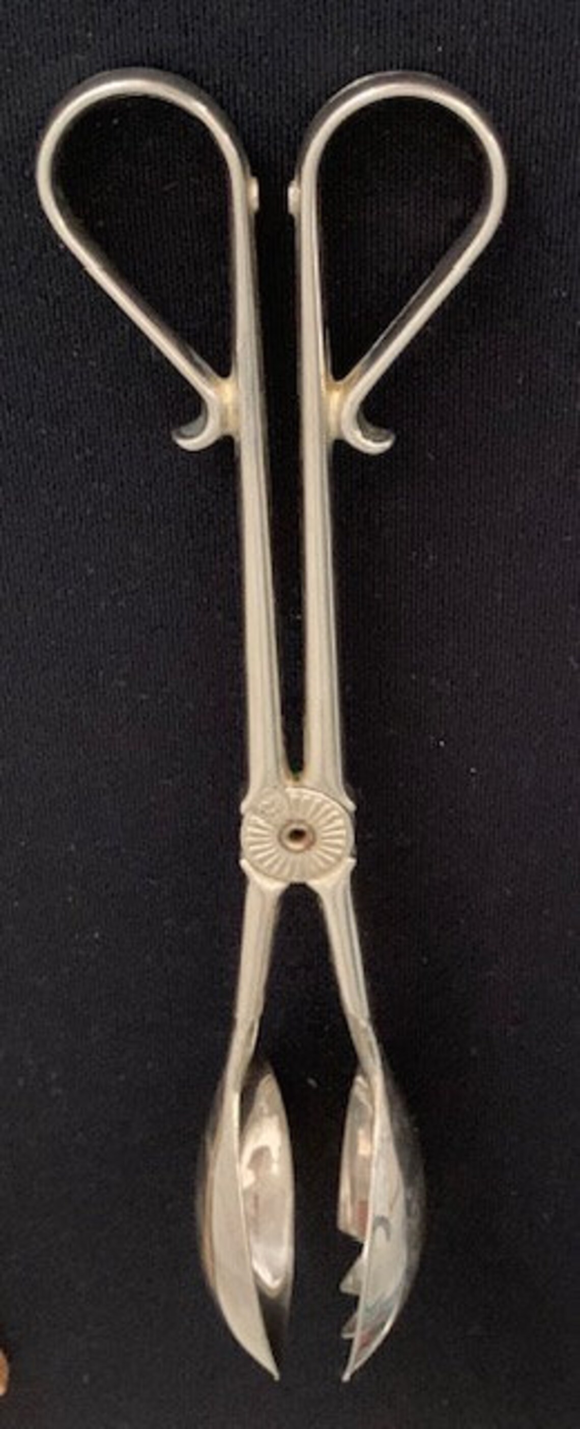 Landes Silver Plated EP Zinc Salad Tongs Serving Scissors Made Etsy